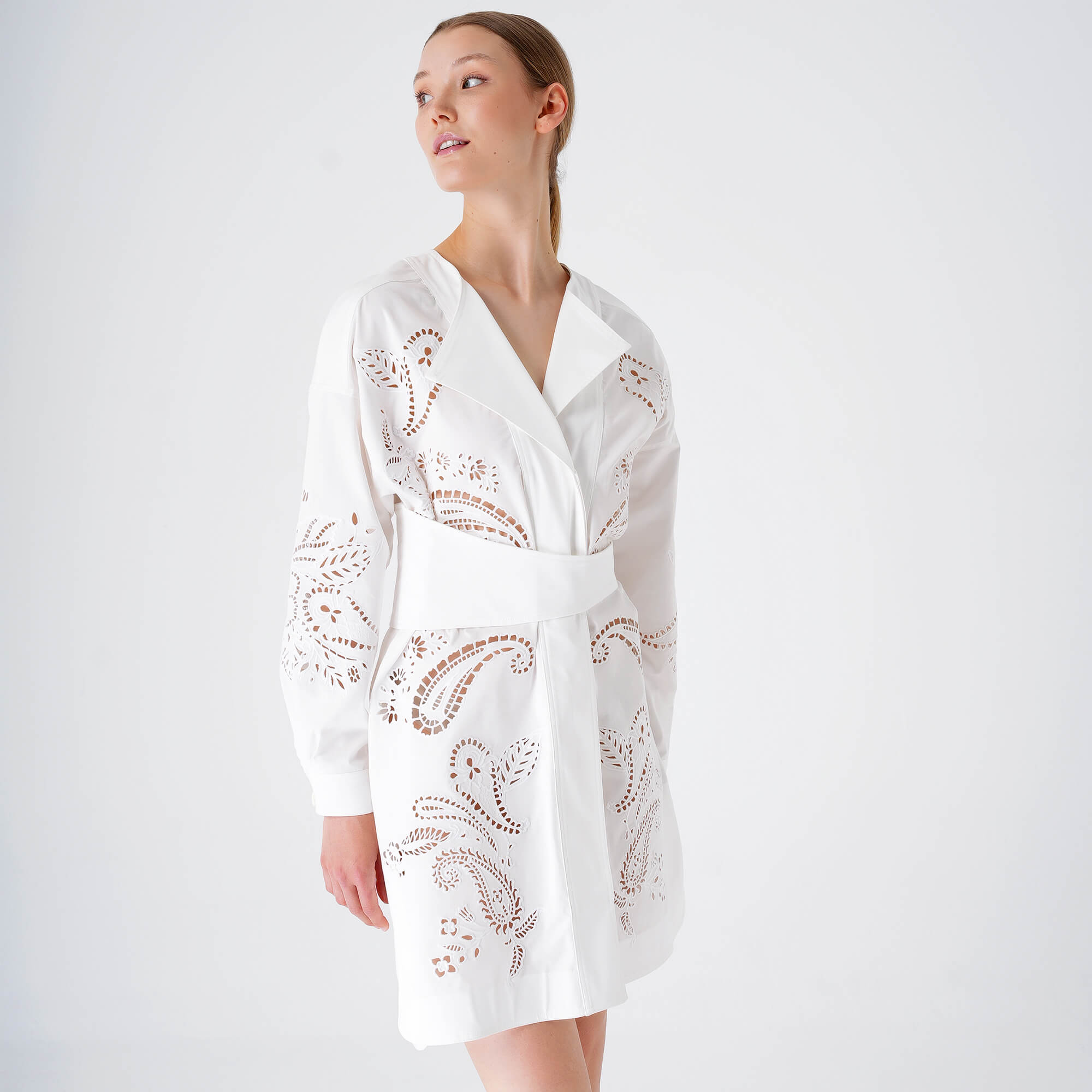 Etro - White Lace Shirt Dress